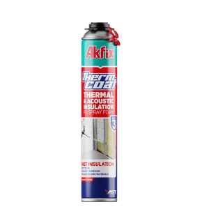 فوم اسپری پلی اورتانی عایقکاری Thermcoat، یک فوم پلی اورتانی با کیفیت بالاست که جهت عایق بندی حرارتی و صوتی ساختمان ها و منازل بکار می رود و در این راستا، جهت عایقکاری حرارتی و صوتی ساختمان ها و منازل بکار می رود، بصورت یکپارچه، بدون درز و فاصله عایقکاری می کند، جایگزین مناسبی برای مصالح عایقکاری سنتی از قبیل پنل های پلی استایرن، پشم شیشه و پشم سنگ به شمار می رود، تک جزئی بوده و به وسیله گان فوم به راحتی قابل اعمال است، فاقد گازهای مضر برای لایه اوزون است.